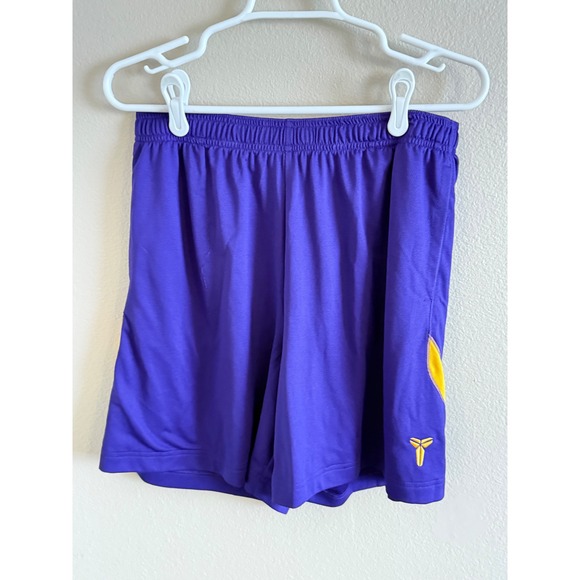 Nike NWT Kobe Bryant Kids Basketball Hoodie and Shorts Set Purple Yellow L/XL - Picture 6 of 9